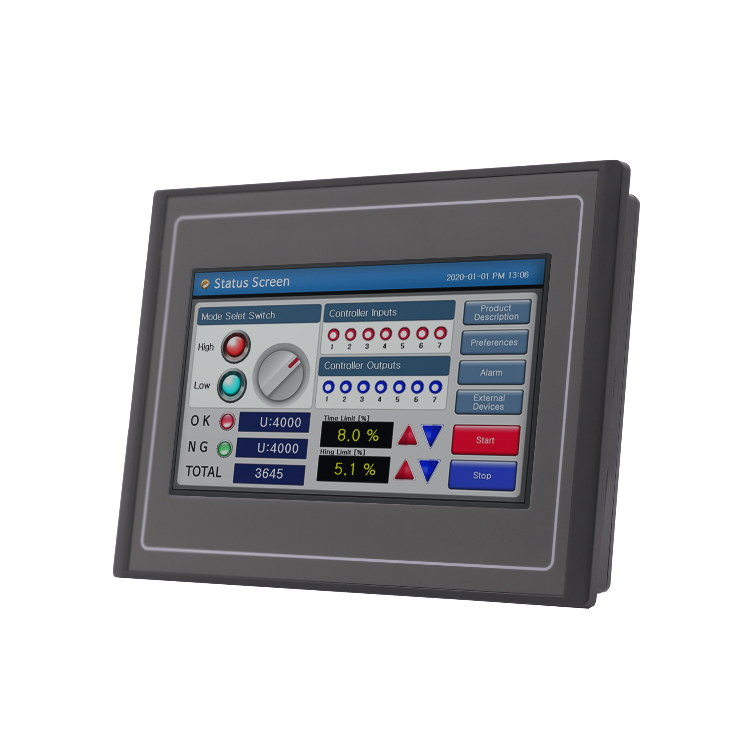 Panel táctil TFT de la serie HMI 30
